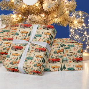 Vintage bilar Lastbilar julshoppare Presentpapper