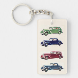 Vintage bilar nyckelring