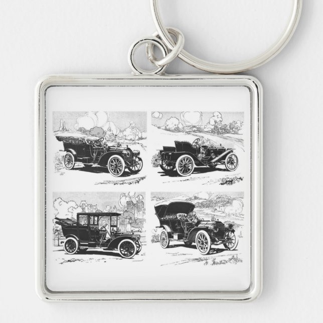 Vintage bilar nyckelring (Framsidan)
