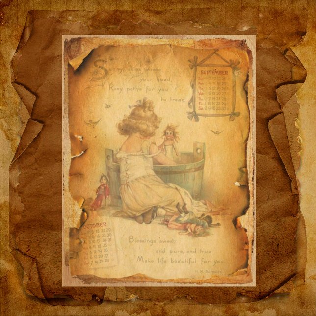 Vintage Bild Grungy Scrapbook Papper (Skapare uppladdad)