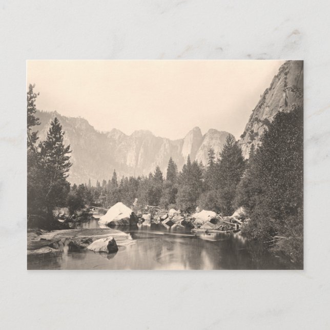 Vintage bild i nationalparken Yosemite Vykort (Framsida)