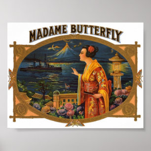 Vintage Bild - Madame Butterfly Poster