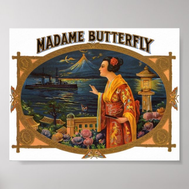 Vintage Bild - Madame Butterfly Poster (Framsidan)
