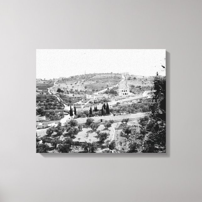 Vintage bild vid Olivberget, Jerusalem (Framsida)