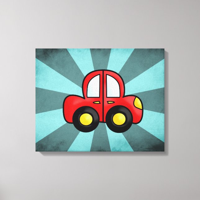 Vintage Bilillustration – Klassisk Automobilkonst Canvastryck (Framsida)