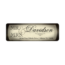 Vintage Biljett-returadressetikett Returadress Etikett