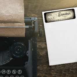 Vintage-biljetttypsnitt Returadressetikett Returadress Etikett