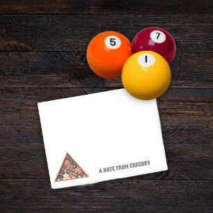 Vintage Billiard Bollar Anpassningsbar Bassäng Bor Post-it Block