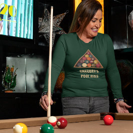 Vintage Billiard Bollar Anpassningsbar Bassäng Bor T Shirt