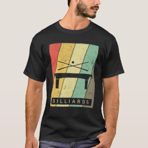 Vintage Billiards Sport Retro Poster T Shirt