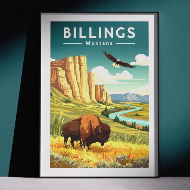 Vintage Billings Montana Poster (Skapare uppladdad)
