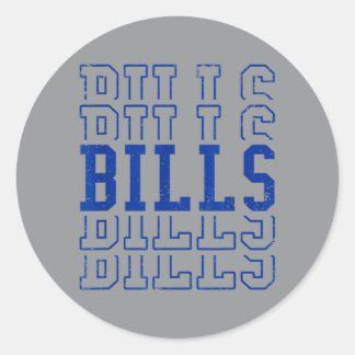 Vintage Bills Efternamn presenter för män kvinnor Runt Klistermärke