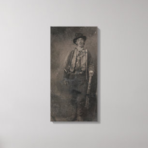 Vintage Billy the Kid Gammala västern Outlaw Canvastryck