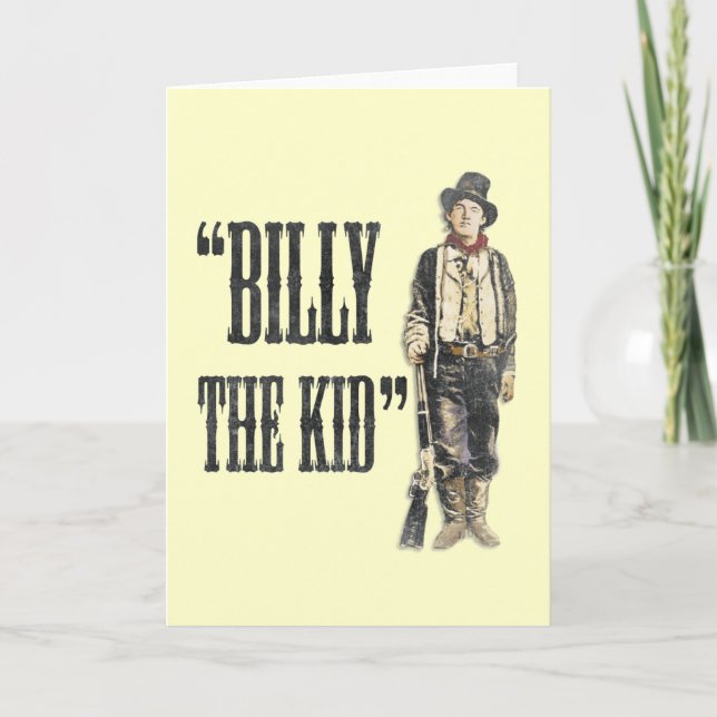 Vintage Billy the Kid Kort (Framsida)