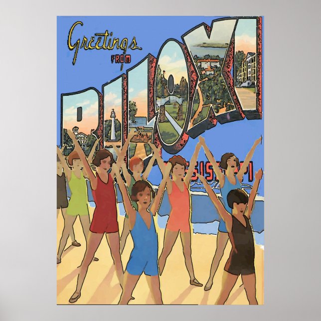 Vintage Biloxi MS Poster (Framsidan)