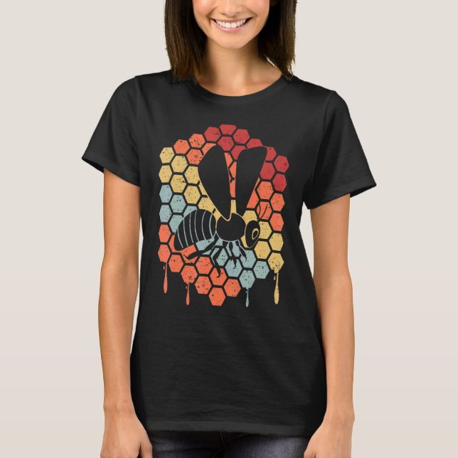 Vintage Bin För manar Biodling T Shirt (Framsida)