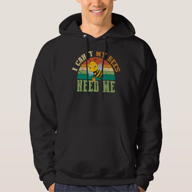 Vintage Bin säger att biodling Hoodie (Framsida)