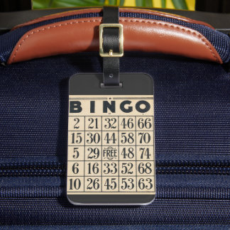 Vintage Bingo-kort Bagagebricka