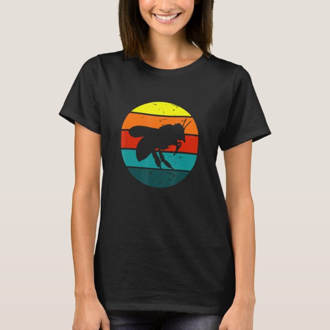 Vintage Biodling Retro Honungsbi Sunset T Shirt (Framsida)