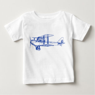 Vintage Biplan - flottblått Tee