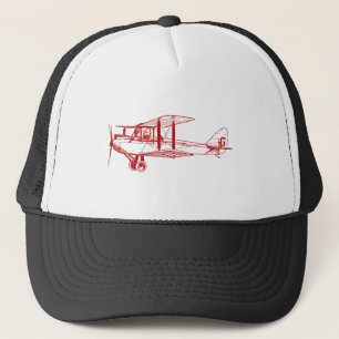 Vintage Biplan - Ruby Red Truckerkeps