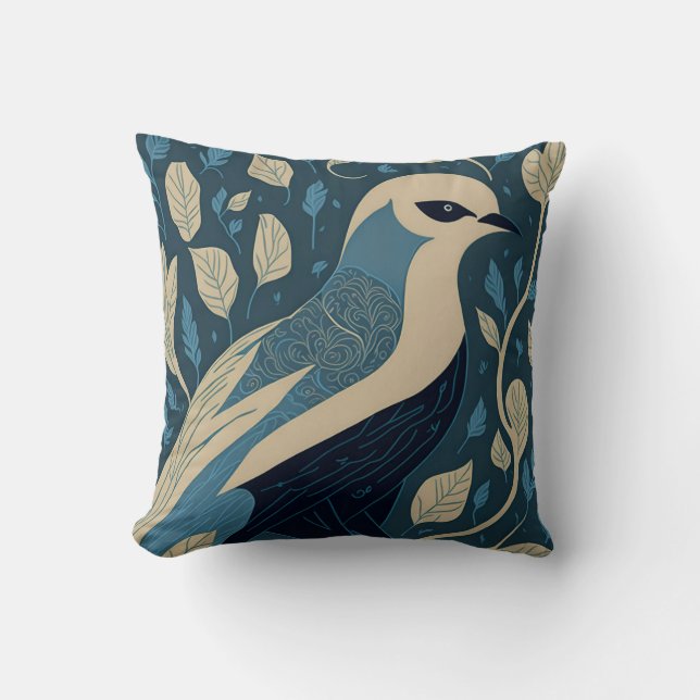 vintage bird 2 kudde (Framsida)