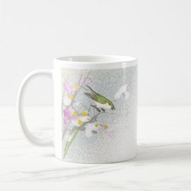 Vintage Bird Asian Stil Kaffemugg (Vänster)