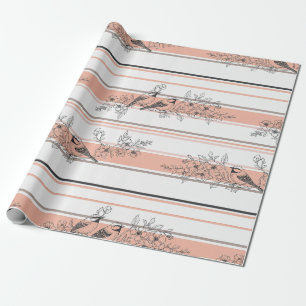 Vintage Bird Blossom Toile-rand (12) Presentpapper