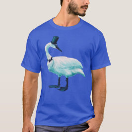 Vintage Bird Chic: gentleman in Bow Tie Top hat T Shirt