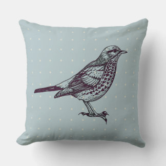 VINTAGE BIRD DESIGN Retro Dekorativ kudde
