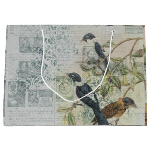 Vintage Bird Ephemera Decoupage