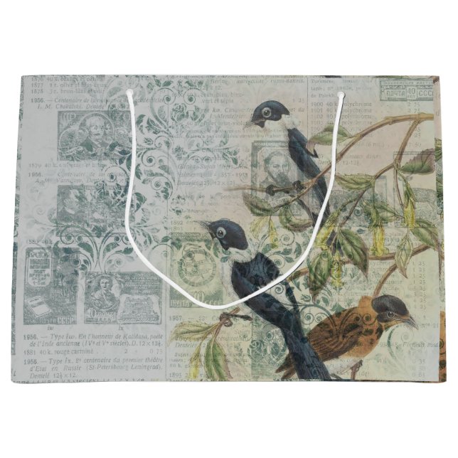 Vintage Bird Ephemera Decoupage (Framsidan)