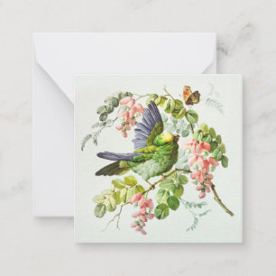 Vintage Bird Illustration Anteckningskort