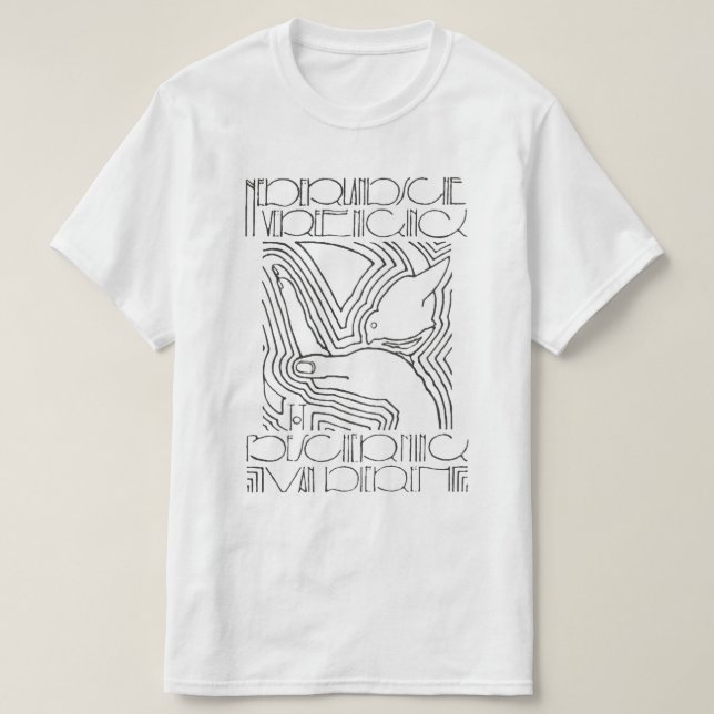 Vintage Bird Line Drawing Design Graphic T-Shirt (Design framsida)