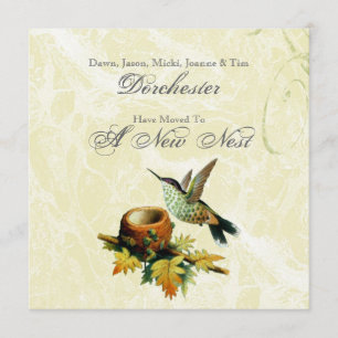 Vintage Bird & Nest Flytta Meddelande
