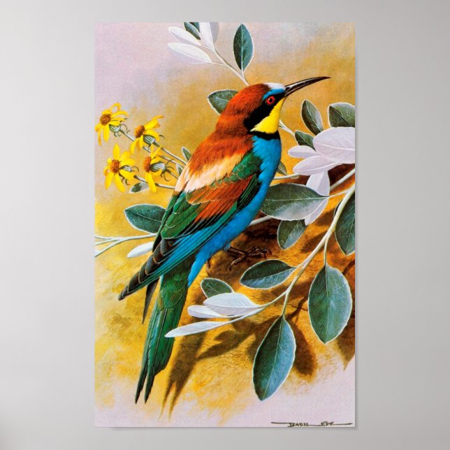 Vintage Bird Poster (Framsidan)