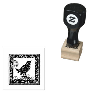 Vintage Bird Ram Wood Handle Stämpel