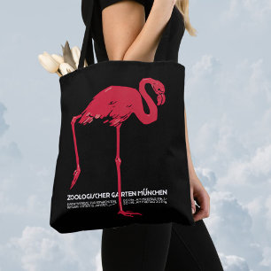 Vintage Bird Rosa Flamingo på Tyskland München Zoo Tygkasse