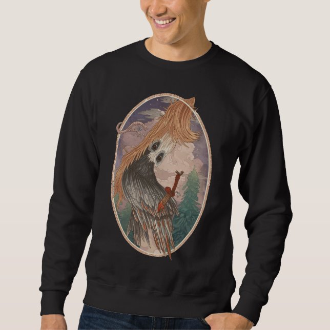 Vintage Bird Sweatshirt | Retro Old-Style  (Framsida)