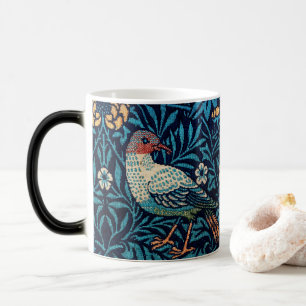 Vintage bird William Morris blommigt art Magisk Mugg
