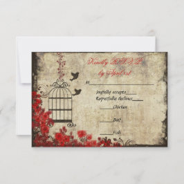Vintage Birdcage Bröllop OSA Red