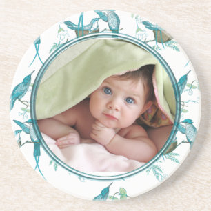 Vintage Birds Baby Photo Underlägg