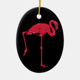 Vintage Birds, en Rosa Flamingo med en uppsida Julgransprydnad Keramik