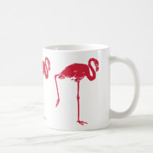 Vintage Birds, en Rosa Flamingo med en uppsida