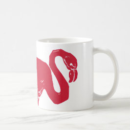 Vintage Birds, en Rosa Flamingo med en uppsida Kaffemugg