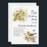 Vintage Birds Gult Goldfinch 21:a födelsedagen Inbjudningar<br><div class="desc">21:a födelsedag för kvinnor med målningar av gult och svarta Goldfinches sitta i grenar i träd. Elegant är ett skript-teckensnitt. Kontakta mig om du behöver hjälp med dina anpassningar eller om du vill be om ytterligare matchning eller samordning av Zazzle-produkter för firande.</div>