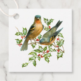Vintage Birds på en Gren julgåva från Holly Märkre Gåvor Etiketter