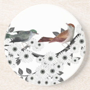 Vintage Birds Underlägg Sandsten