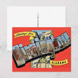 Vintage Birmingham AL Välkomst vykort