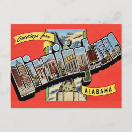 Vintage Birmingham AL Välkomst vykort